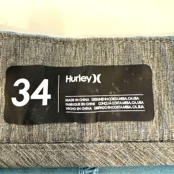 Hurley Men's Phantom Hybrid Chino Shorts Size 34 - Light Blue - Picture 5 of 8